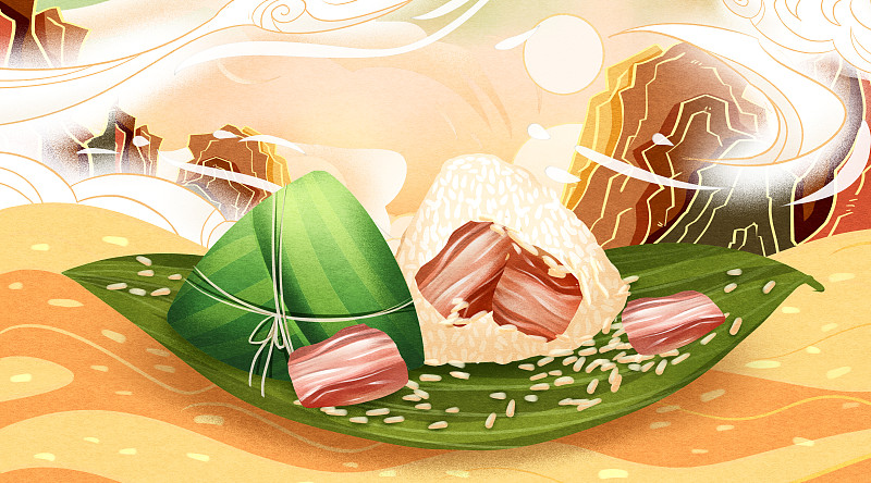 中国传统节日端午节粽子插画图片