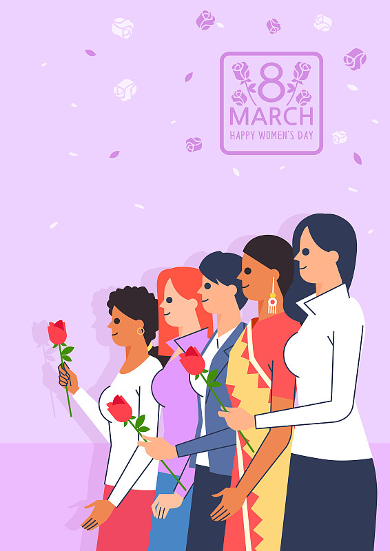 妇女节，玫瑰，女人图片素材