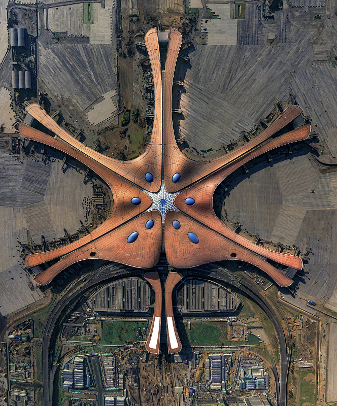 航拍北京大兴机场图片素材