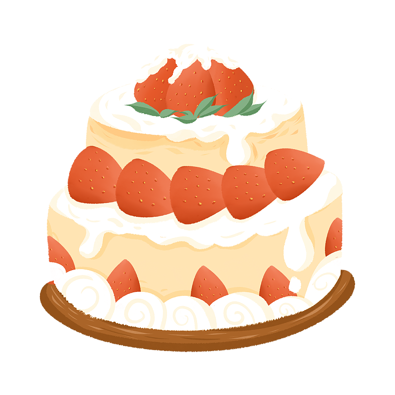 草莓蛋糕图片素材