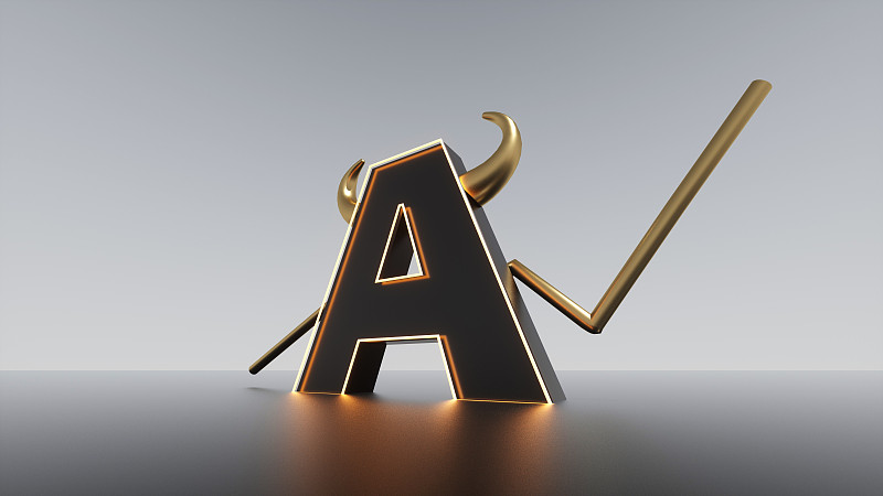 3D渲染字母A文字创意场景图片素材