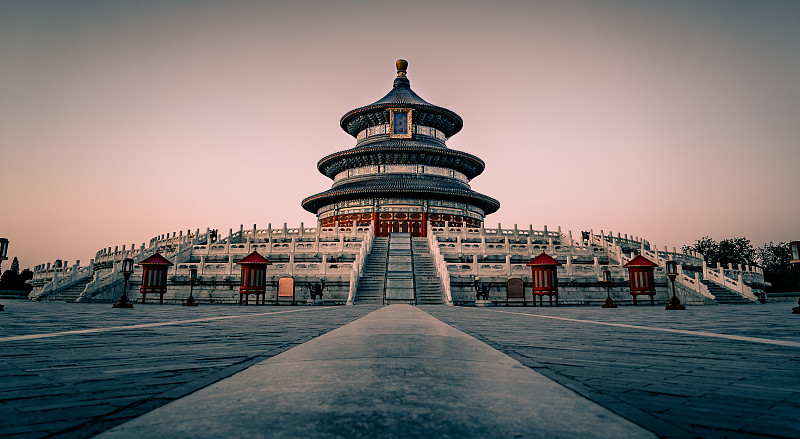 北京天坛祈年殿风光中国古典建筑图片下载