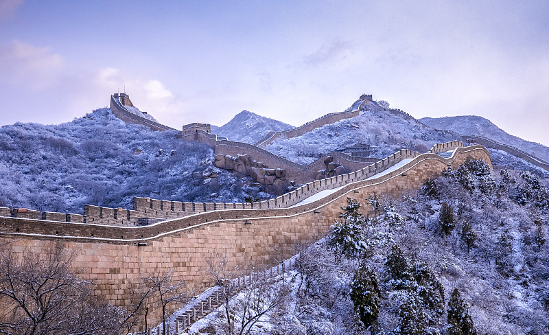 北京延庆八达岭长城雪景图片下载