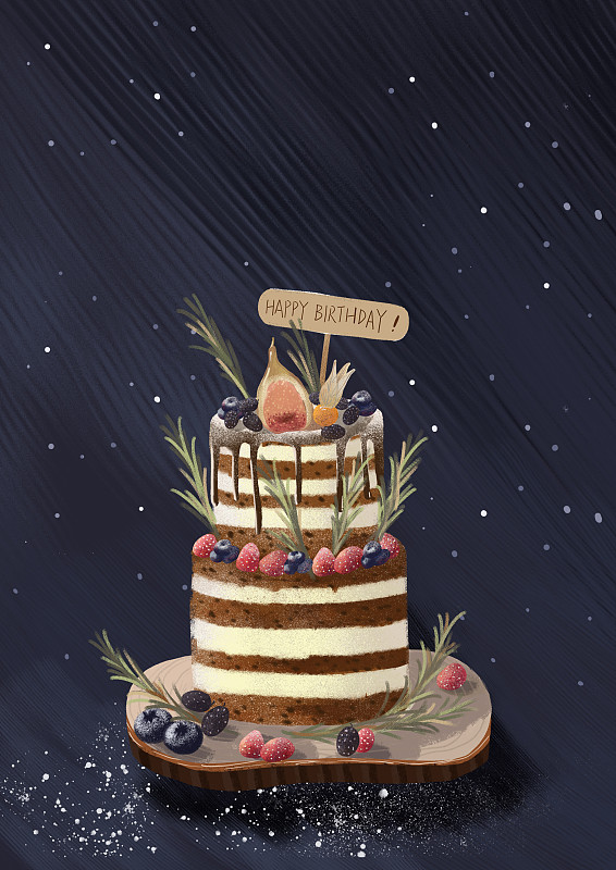 生日蛋糕 插画下载