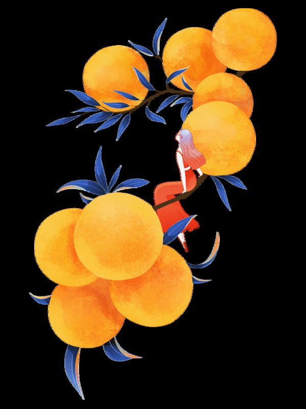 橘子-少女插画下载