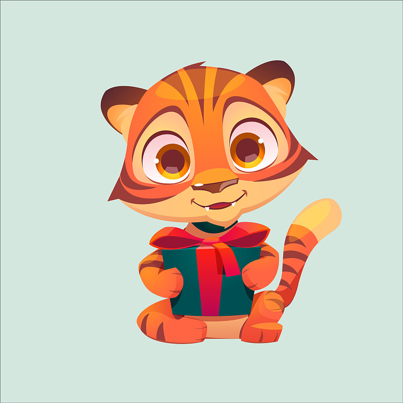 老虎的吉祥物画法图片