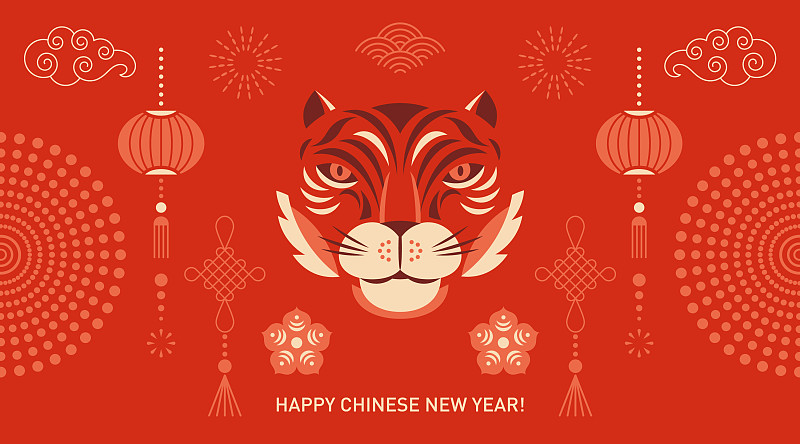 虎年是中国十二生肖的象征图片素材