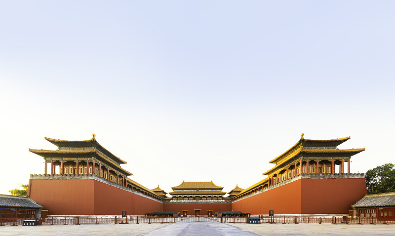 无人的北京故宫午门全景图图片下载