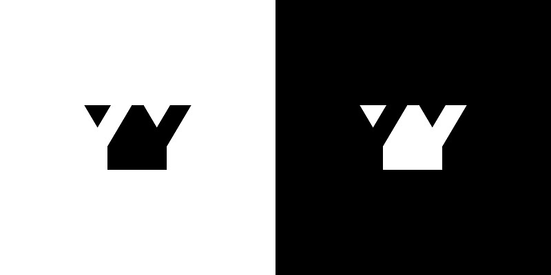 独特而现代的yy首字母logo设计插画图片