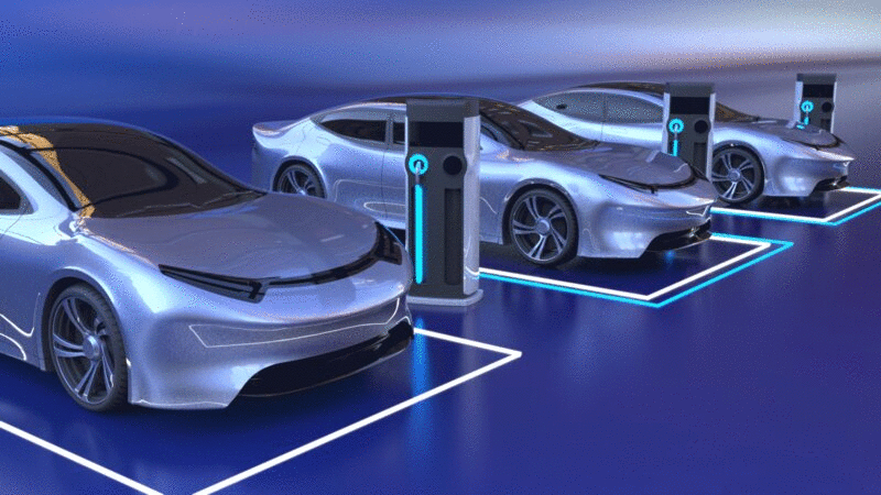 3D电动新能源车充电图片下载