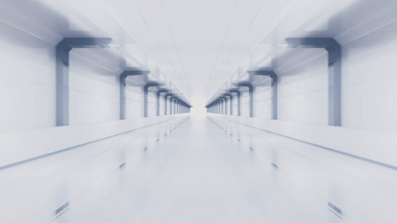 白色未来感隧道3D渲染图片下载