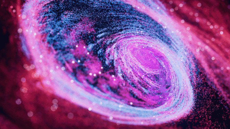 紫色旋转梦幻粒子星云漩涡3D渲染插画下载