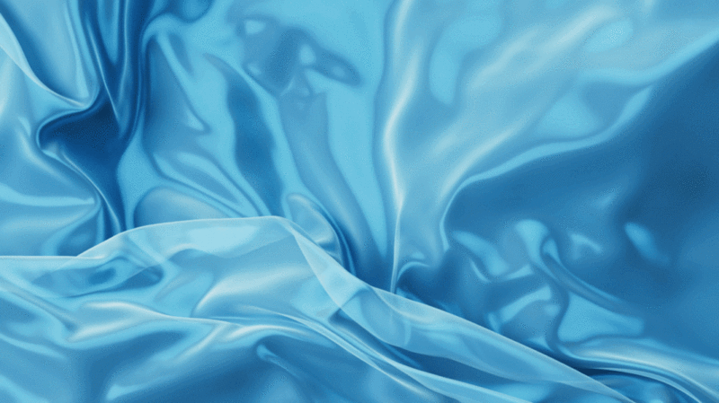 流动飘舞的蓝色光泽布料3D渲染图片下载