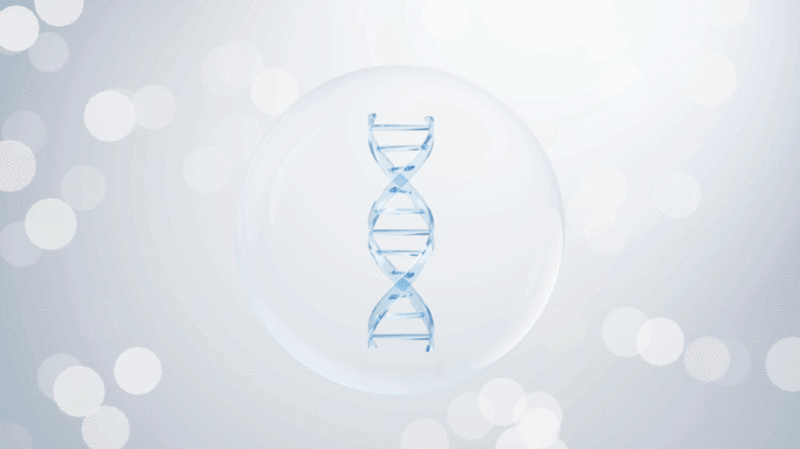 DNA与白色背景3D渲染图片下载
