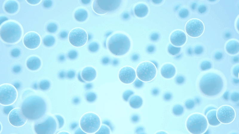 蓝色背景下的细菌3D渲染图片下载
