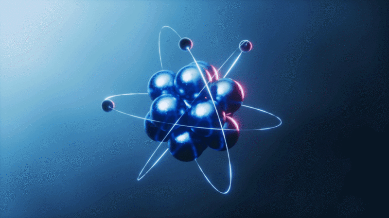 微观物理原子结构物理科学概念三维渲染图片下载