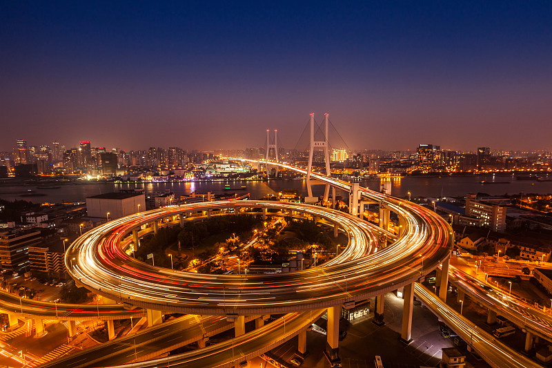 上海南浦大桥夜景图片下载