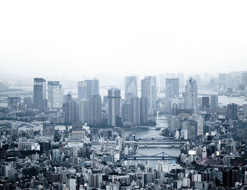 日本东京鸟瞰图。图片下载