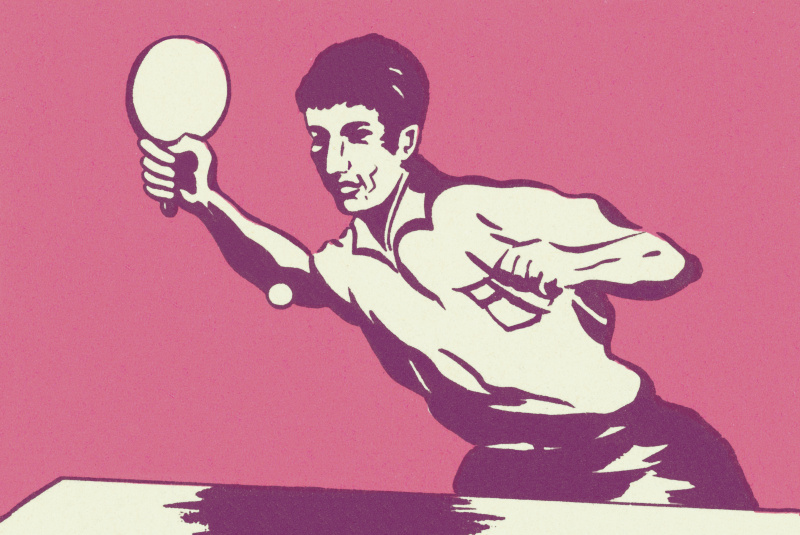 男人打乒乓球图片下载