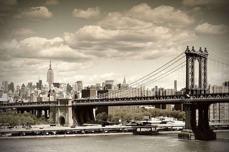 的曼哈顿大桥,纽约图片下载