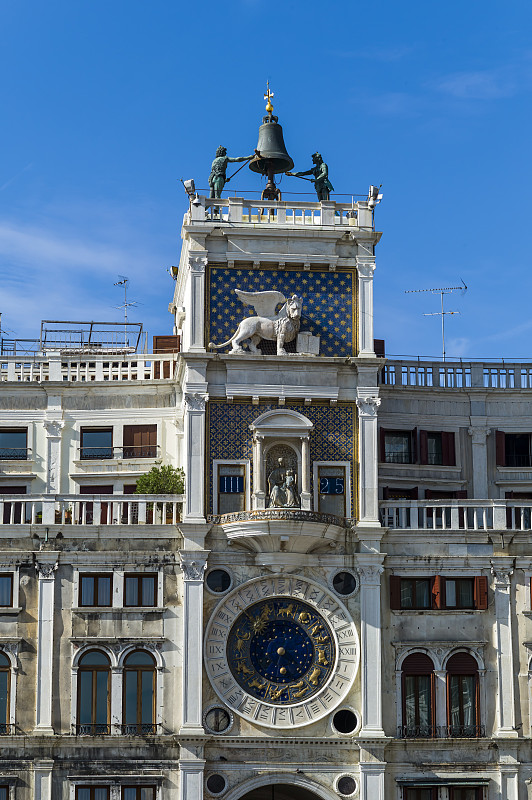 意大利，威尼斯，圣马可广场，Torre dell'Orologio图片下载