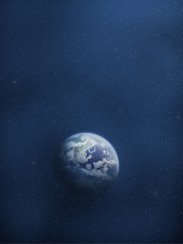 地球，电脑图形，蓝色背景，拷贝空间图片下载