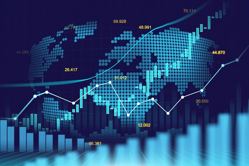 未来的全球网络概念适合世界金融技术经济趋势图片下载