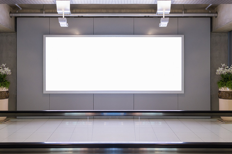 机场的空白广告牌图片素材