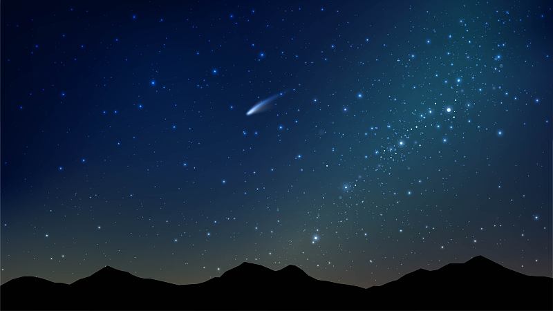 星空与彗星图片下载