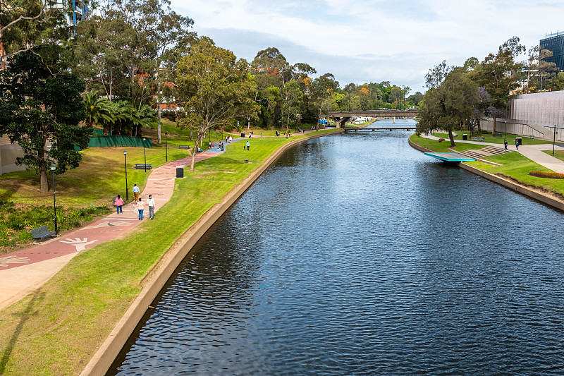 Parramatta公园和河流附近的悉尼，新南威尔士州澳大利亚图片下载