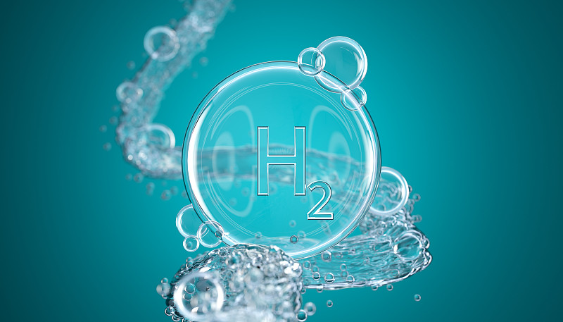 摘要纳米分子结构。H2氢图片下载