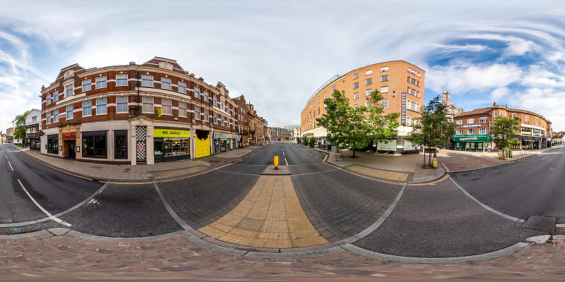 诺福克诺维奇市圣斯蒂芬斯街360度球形全景图图片下载