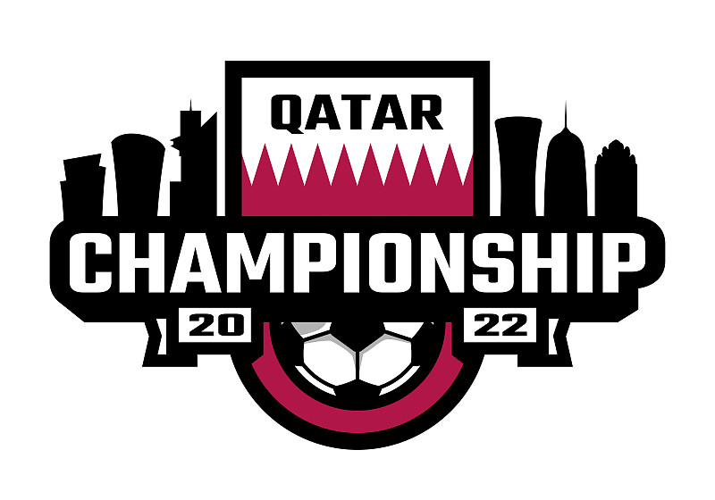 足球锦标赛。地点标志:卡塔尔2022年。矢量插图。图片下载