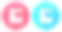 带语音泡泡的平板电脑。圆形图标与长阴影在红色或蓝色的背景图标icon图片