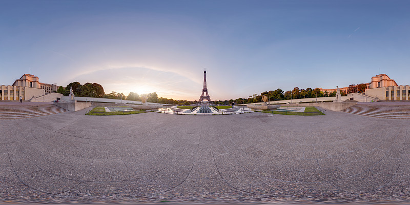 360°巴黎埃菲尔铁塔全景图片下载