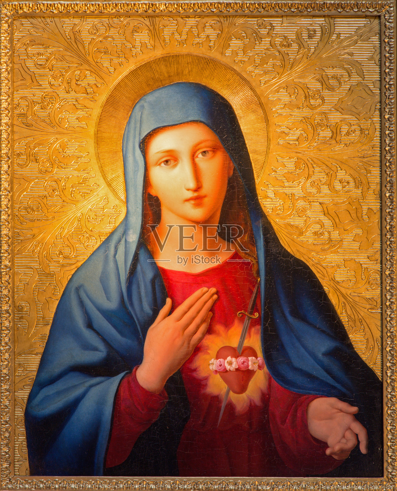 维也纳——圣母画像来自圣彼得教堂插画图片素材
