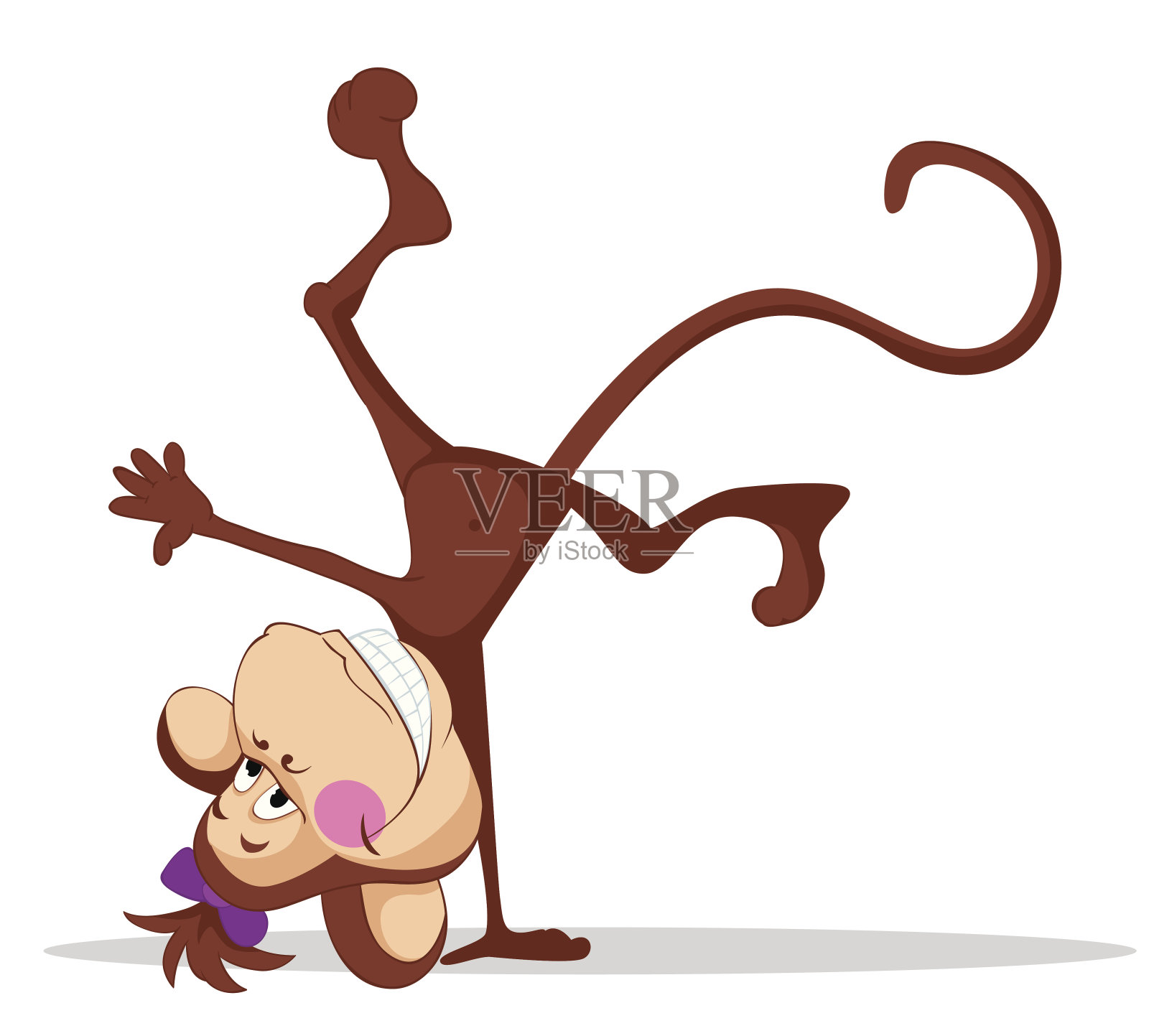 有趣的猴子插画图片素材