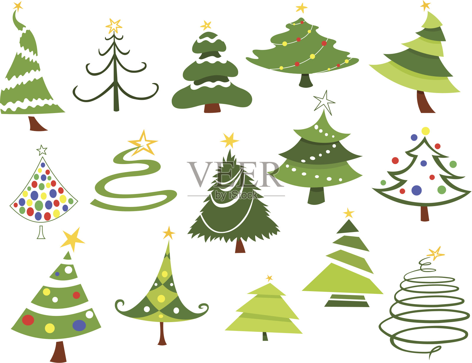 圣诞树插画图片素材