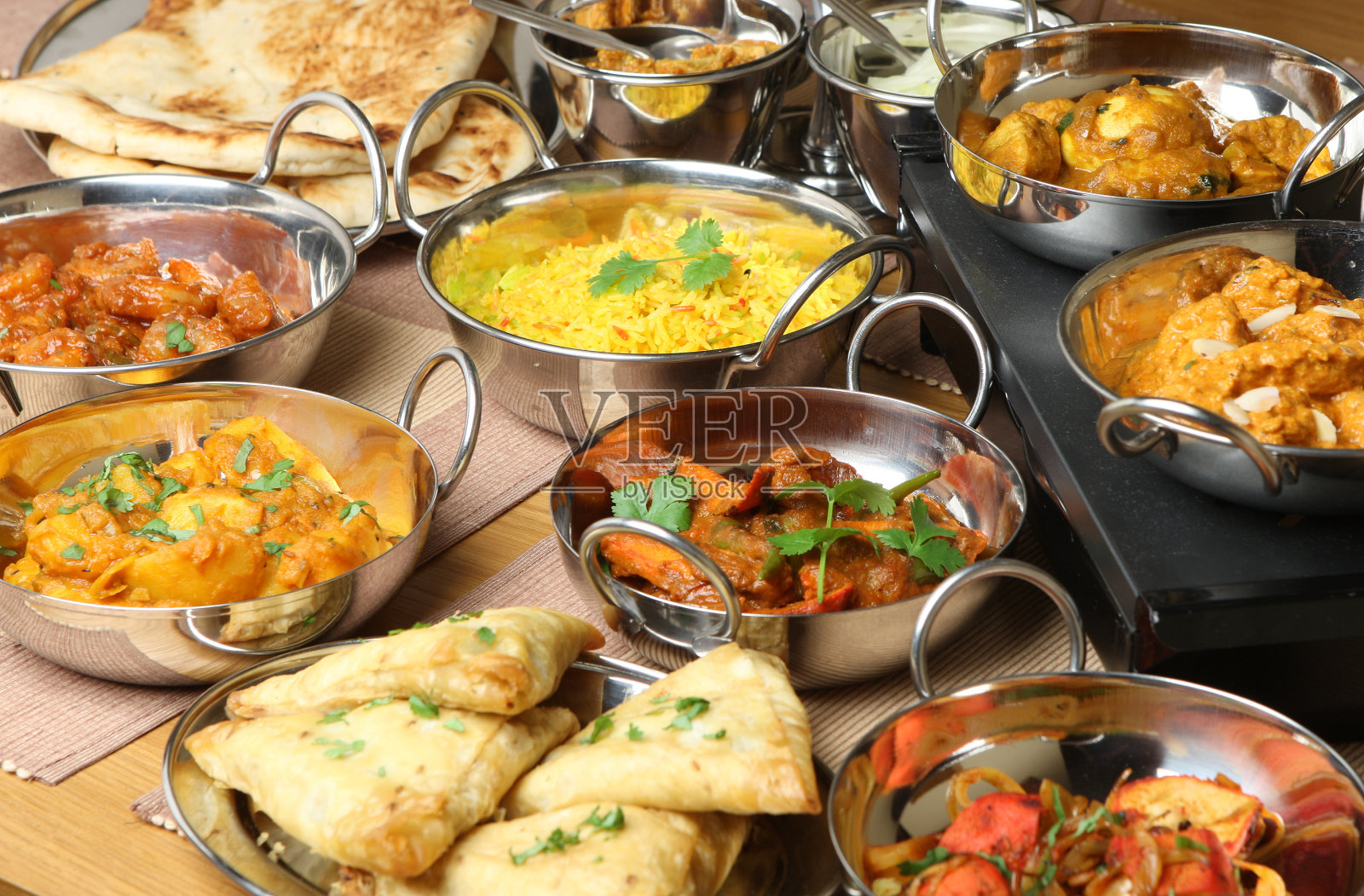 印度的食物选择照片摄影图片