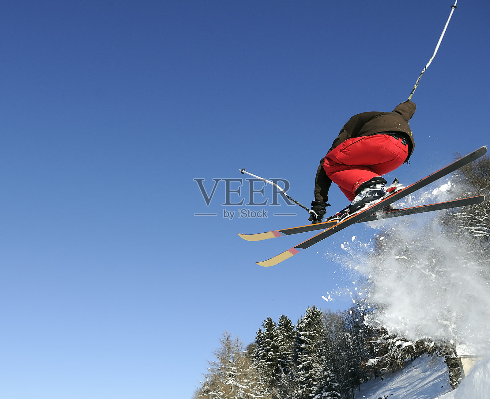 跳高滑雪照片摄影图片