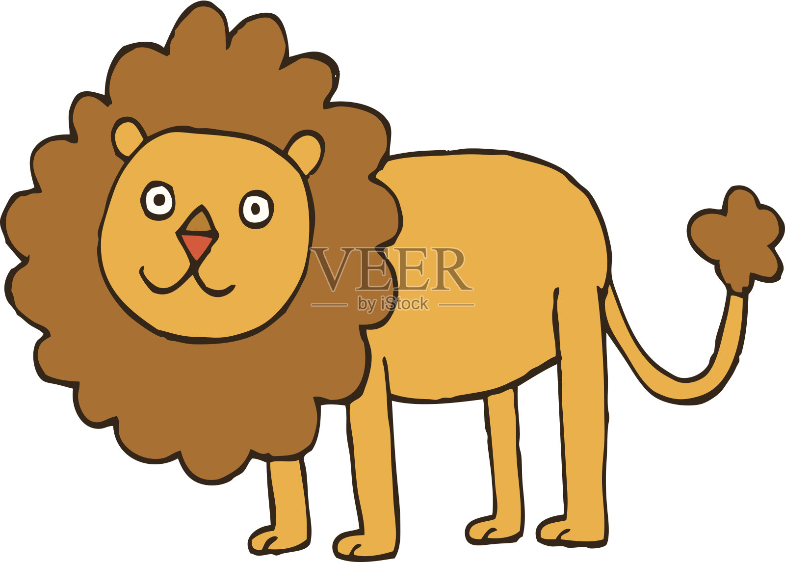 狮子插画图片素材