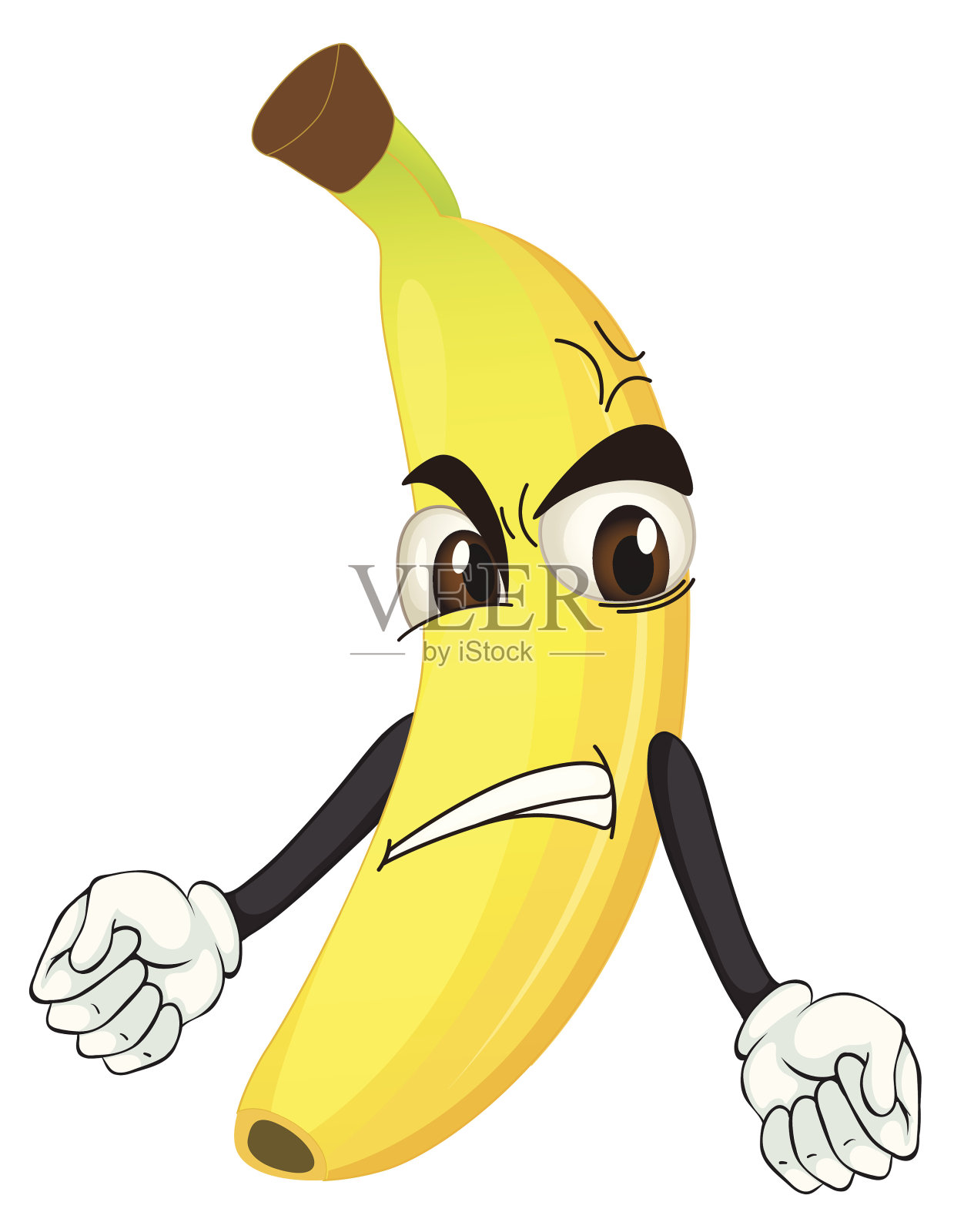 愤怒的香蕉笑脸设计元素图片