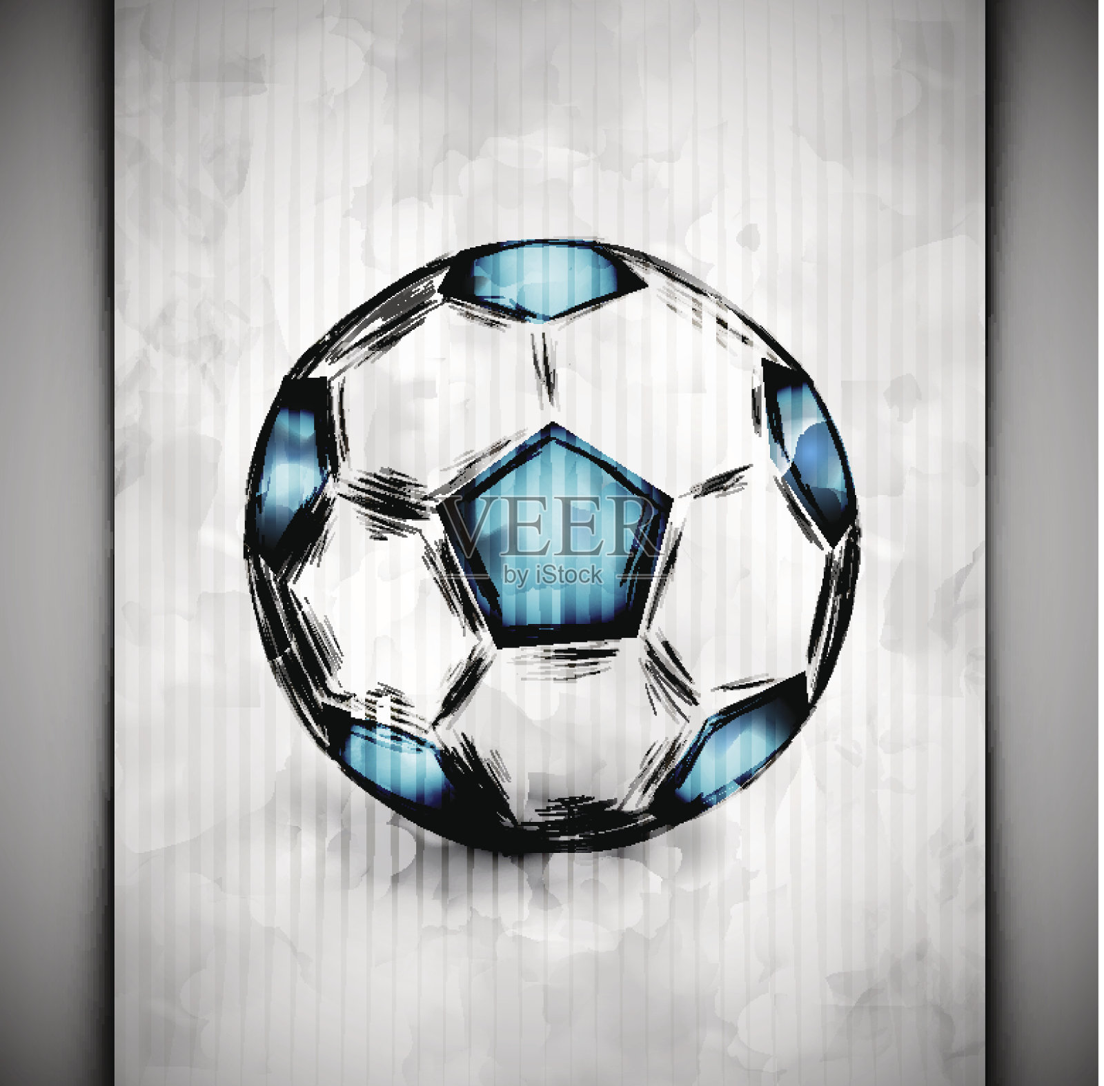 足球水彩插画图片素材