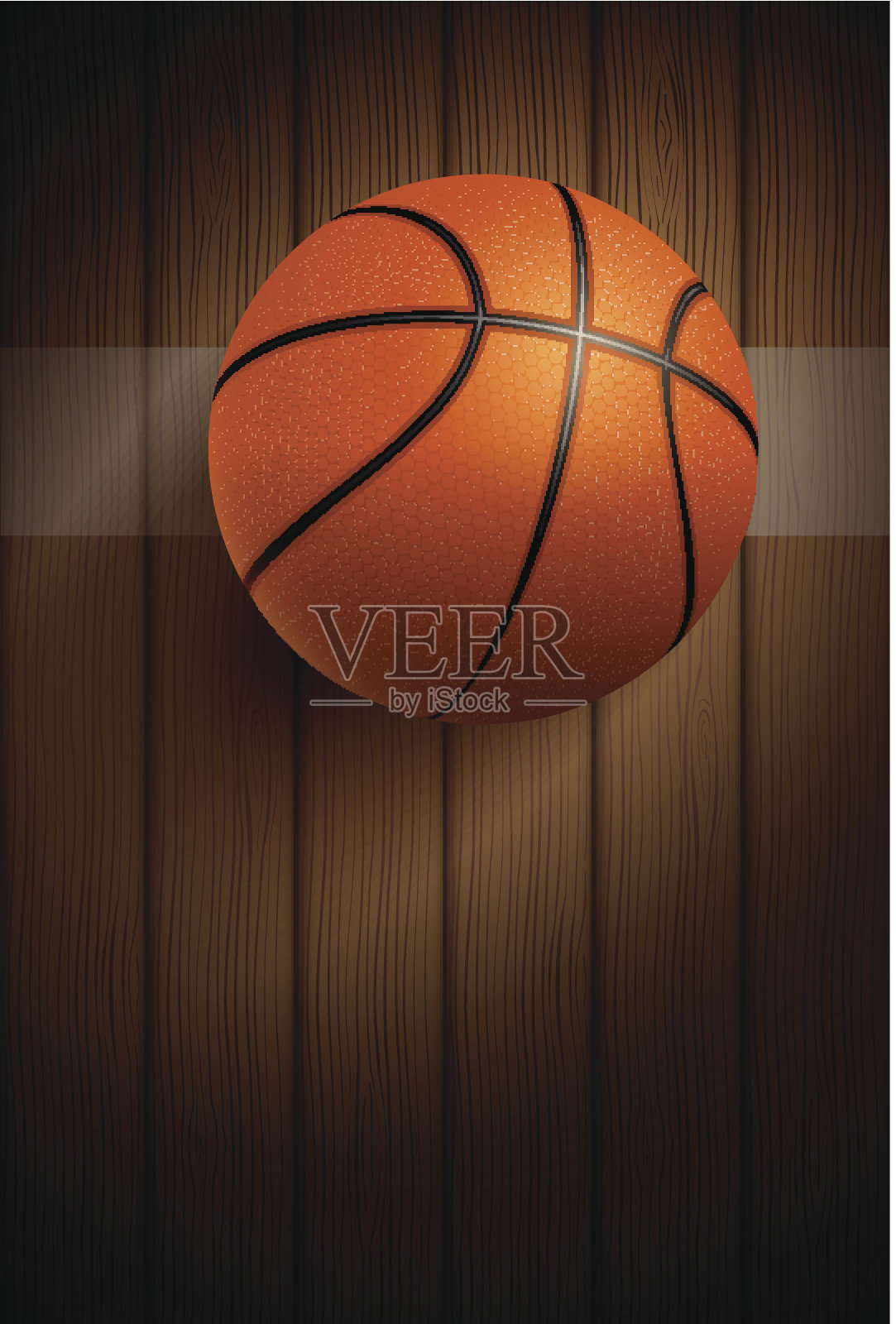 地板上的篮球插画图片素材