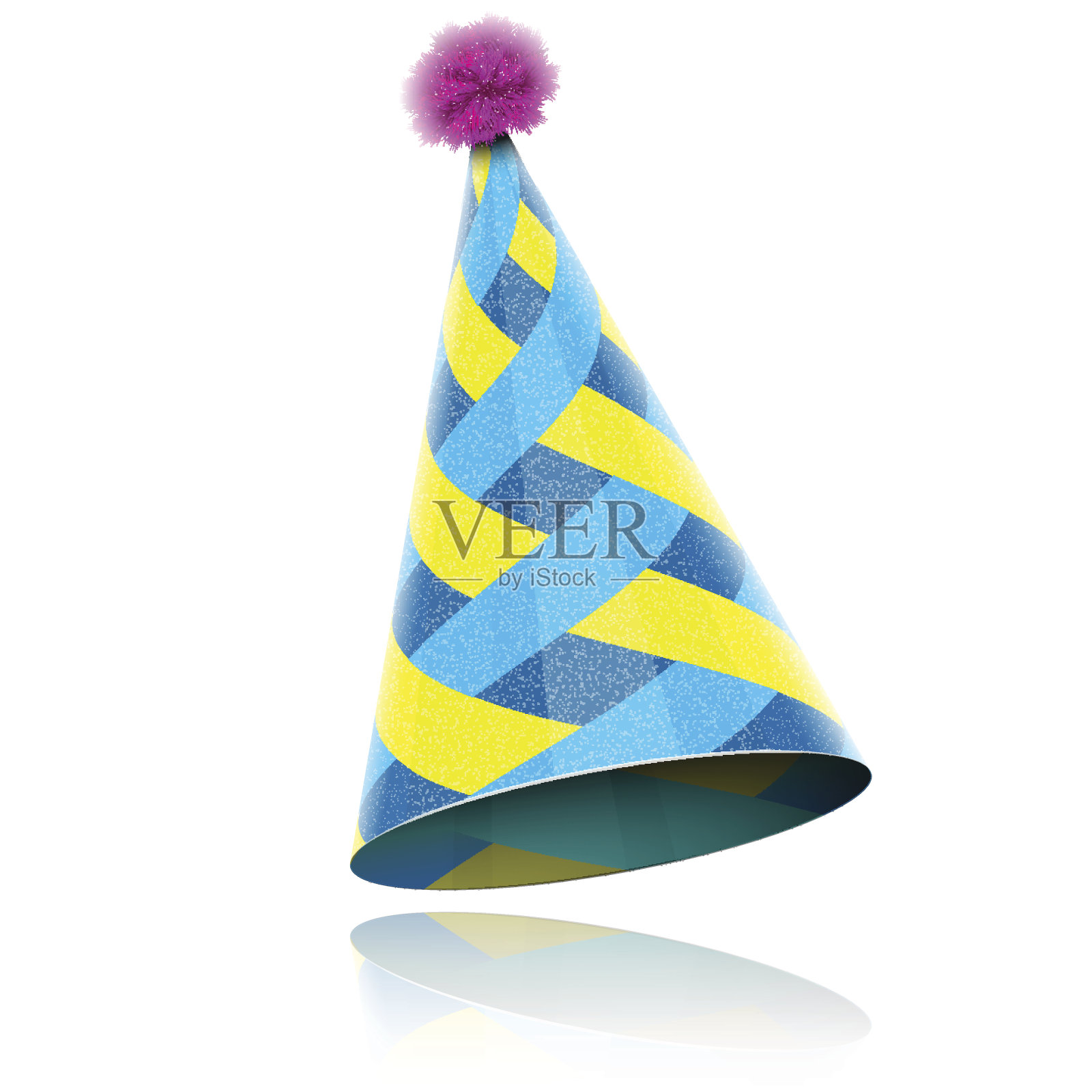 活动庆典用的光滑锥形帽子。插画图片素材
