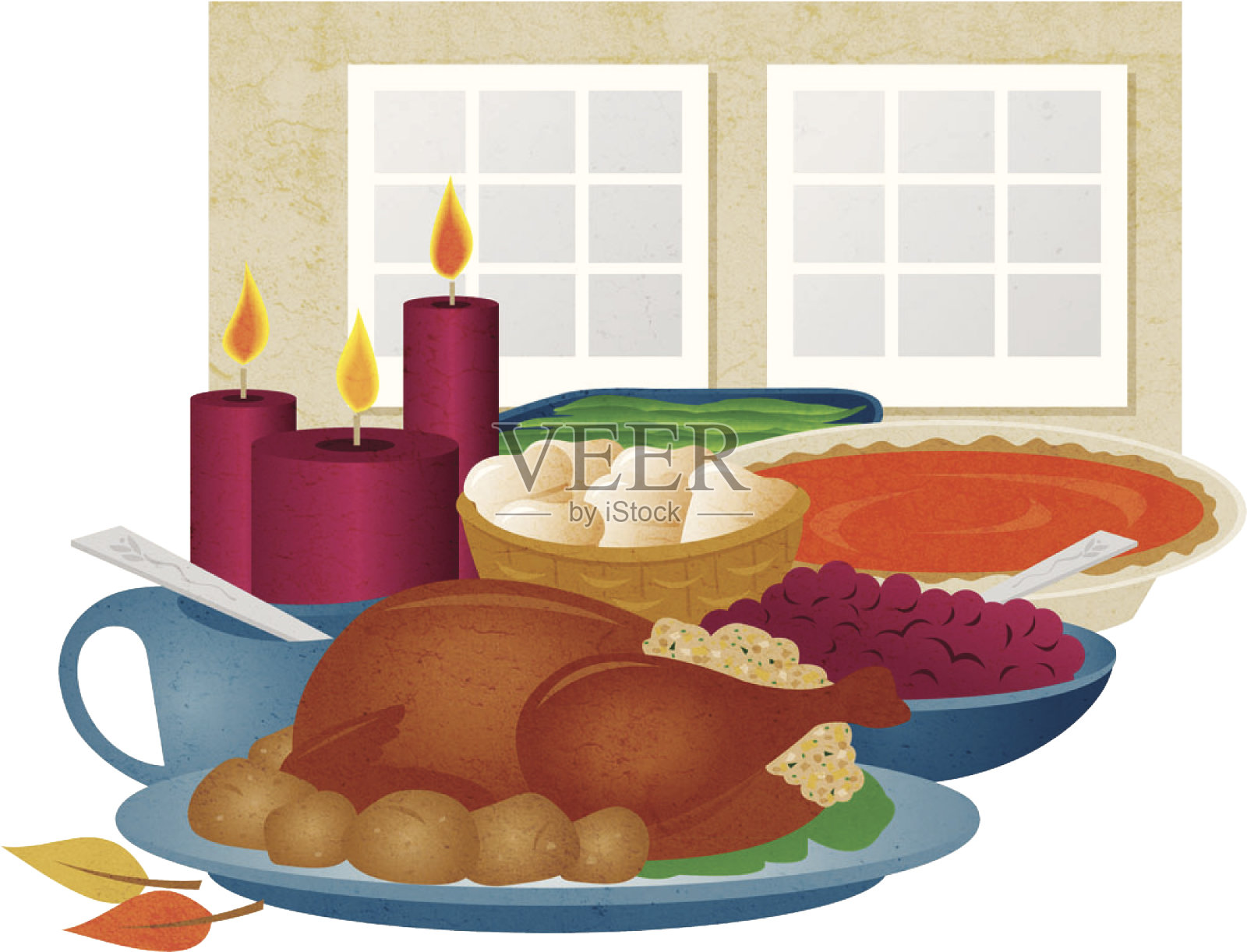 感恩节食物C插画图片素材