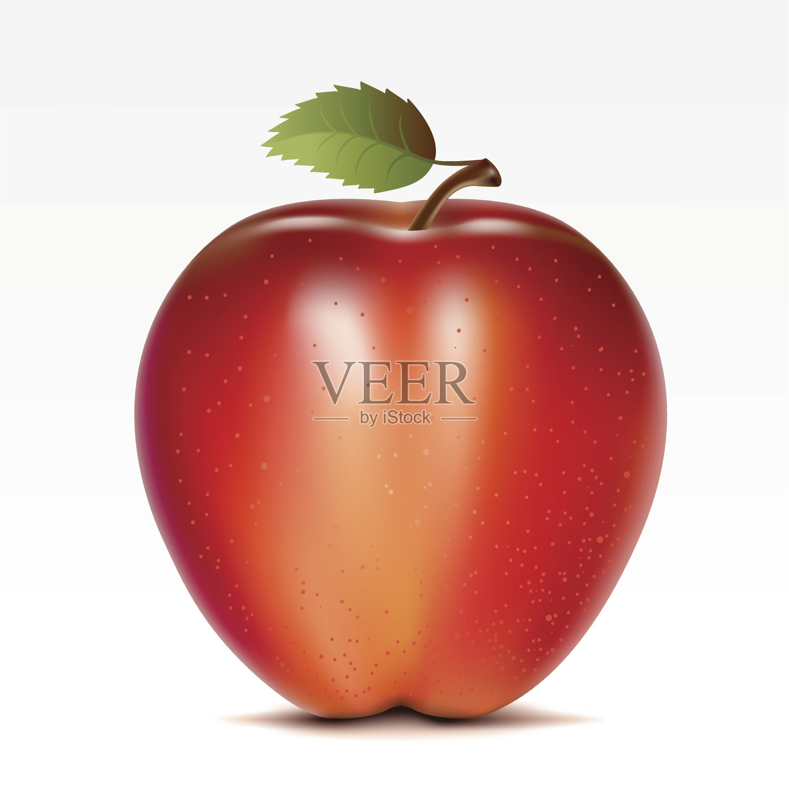白色背景上的一个红苹果设计元素图片