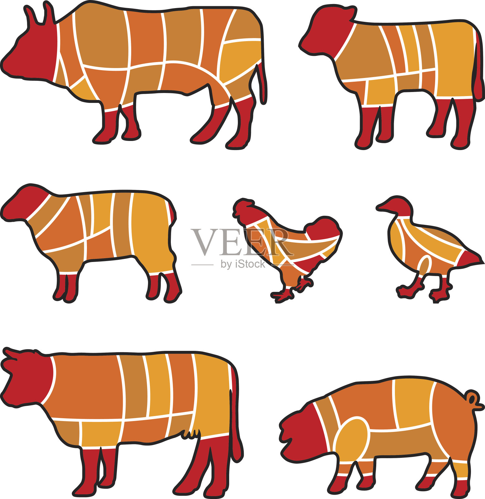 切肉设计元素图片