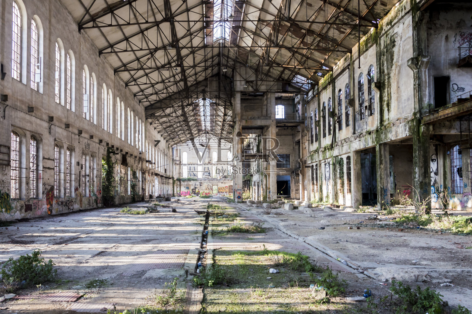 旧的废弃的工厂照片摄影图片
