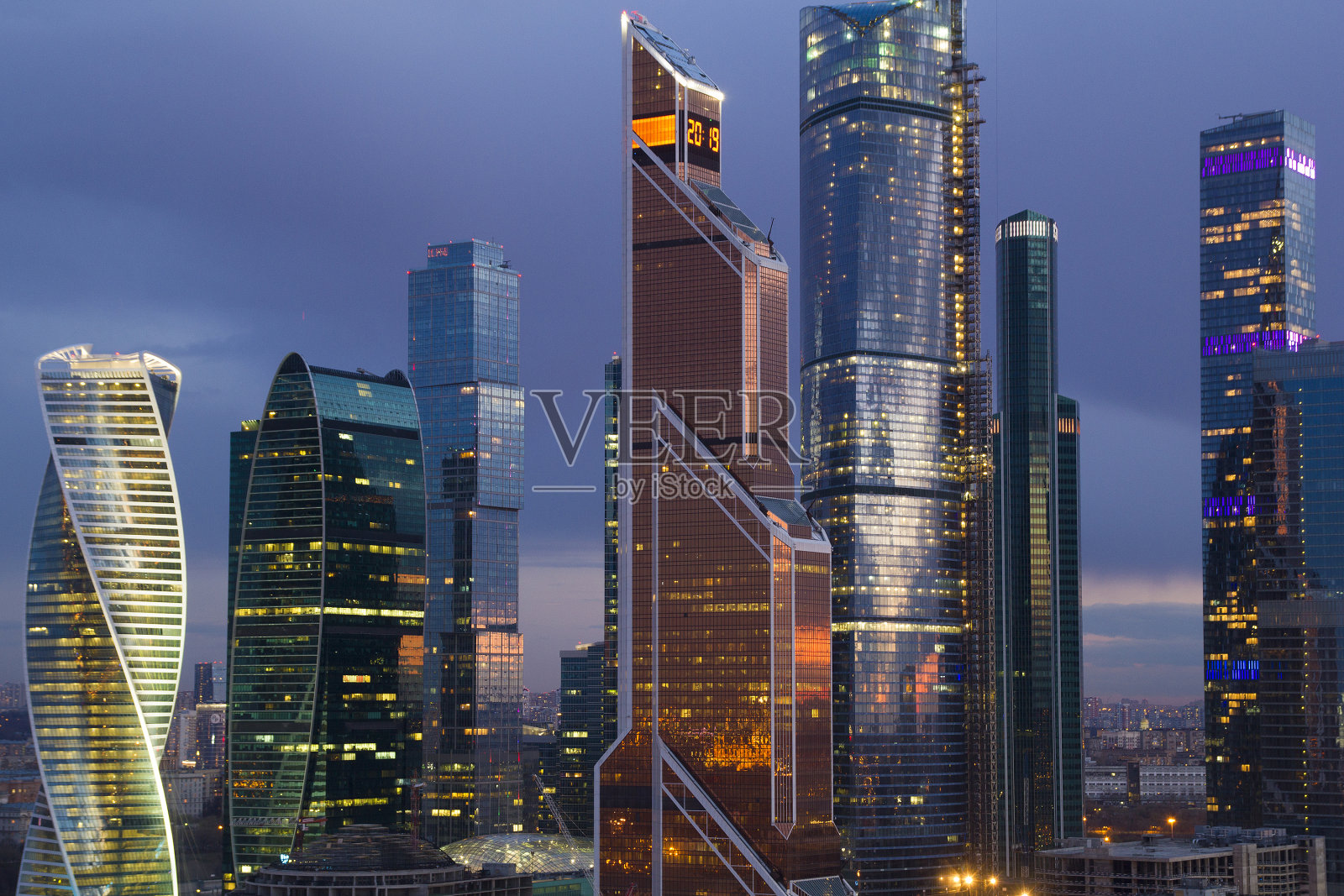 莫斯科的高楼大厦照片摄影图片